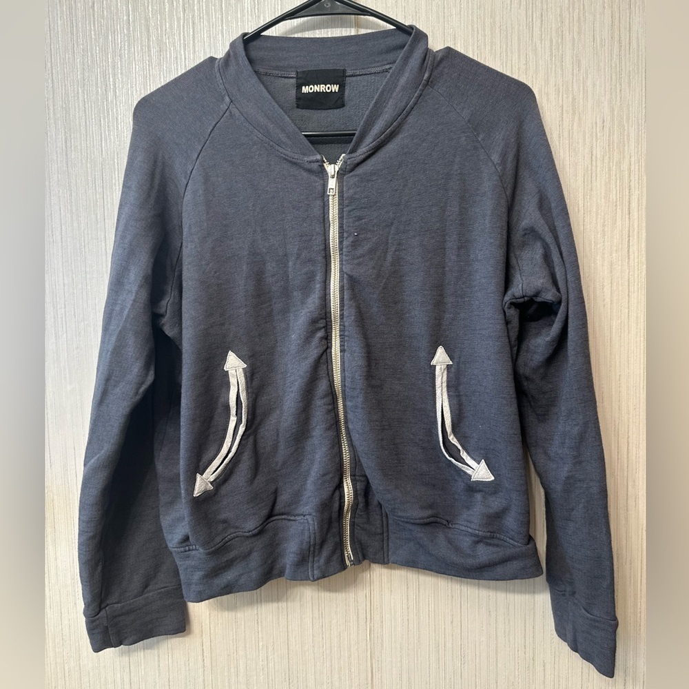 Monrow Gray‎ Zip-Up Jacket size M